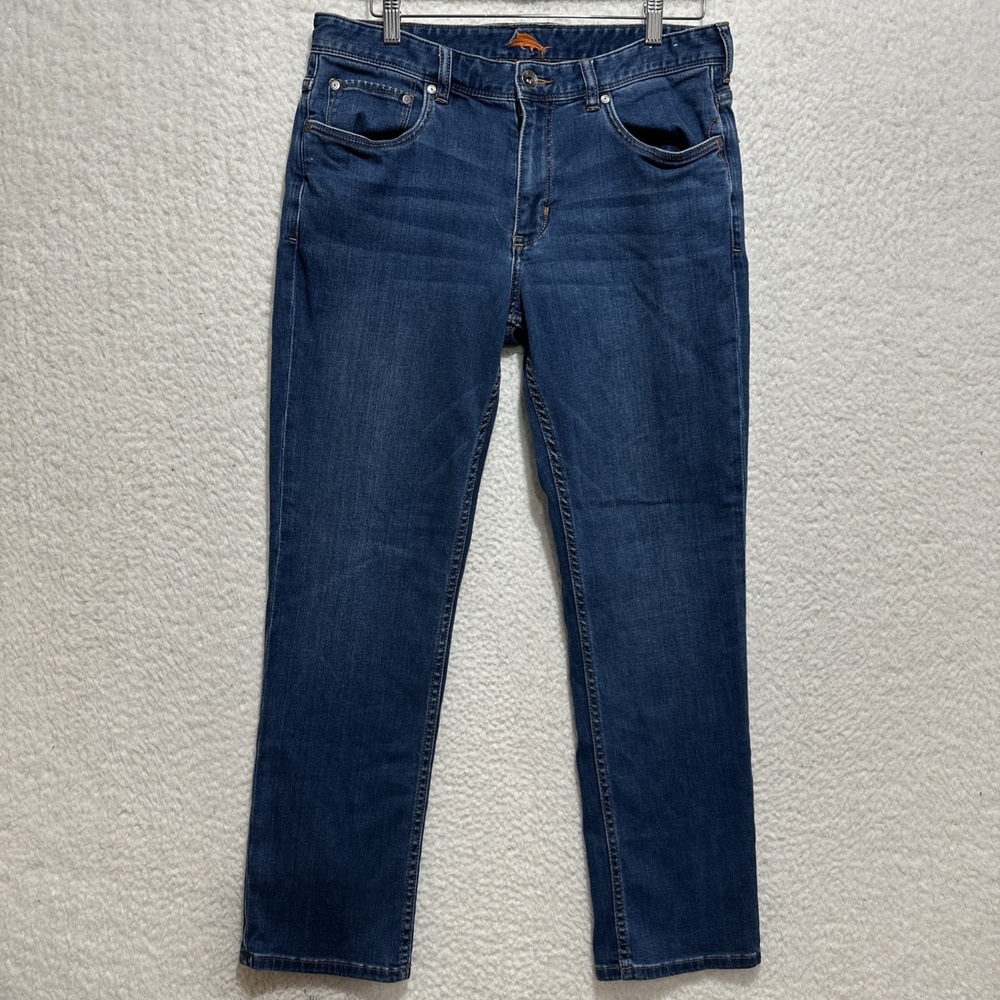 Tommy Bahama Jeans Mens Blue Sand Drifter Denim Straight Actual Size 32.5 X 28.5